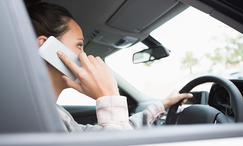 Many motorists ignore the law about mobile use