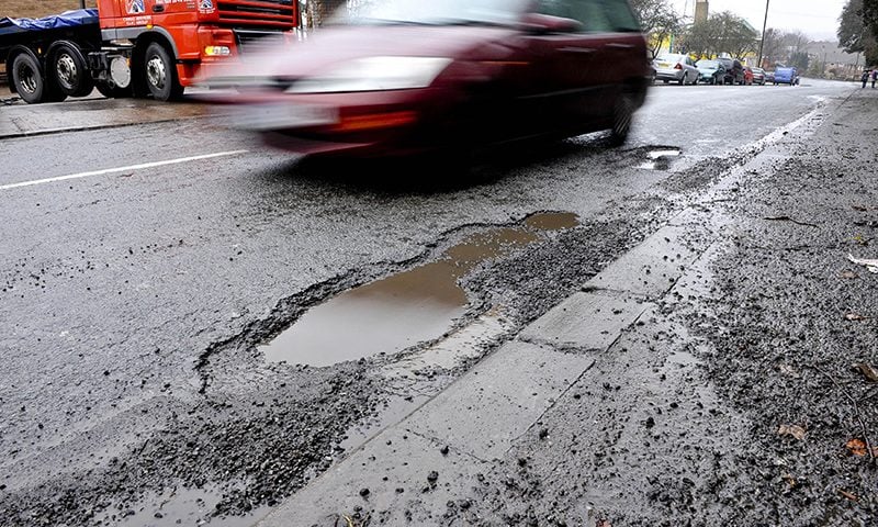 Potholes are reported to the council every 45 seconds