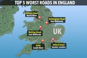 England's worst roads