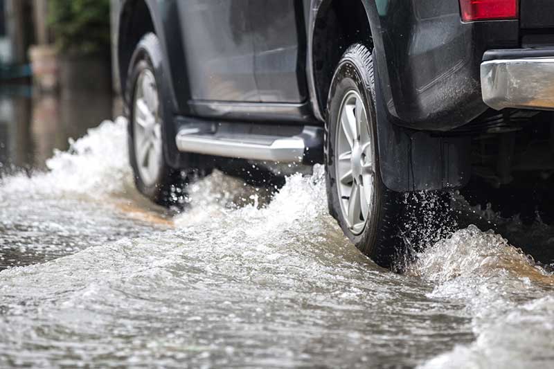 The danger of driving through floods.