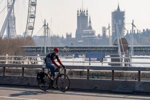 Cyclist in London