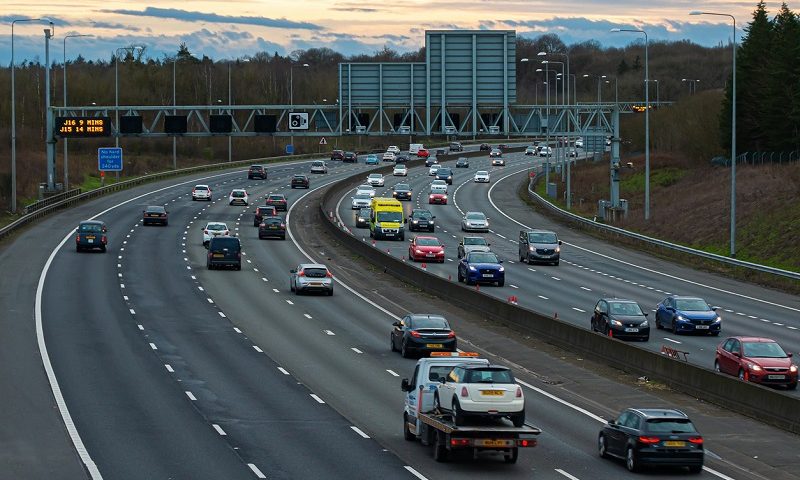 Busy smart motorway M25