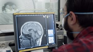 Brain scanning on computer during Ford study
