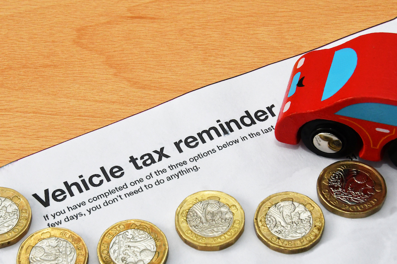 Header of a vehicle tax reminder letter