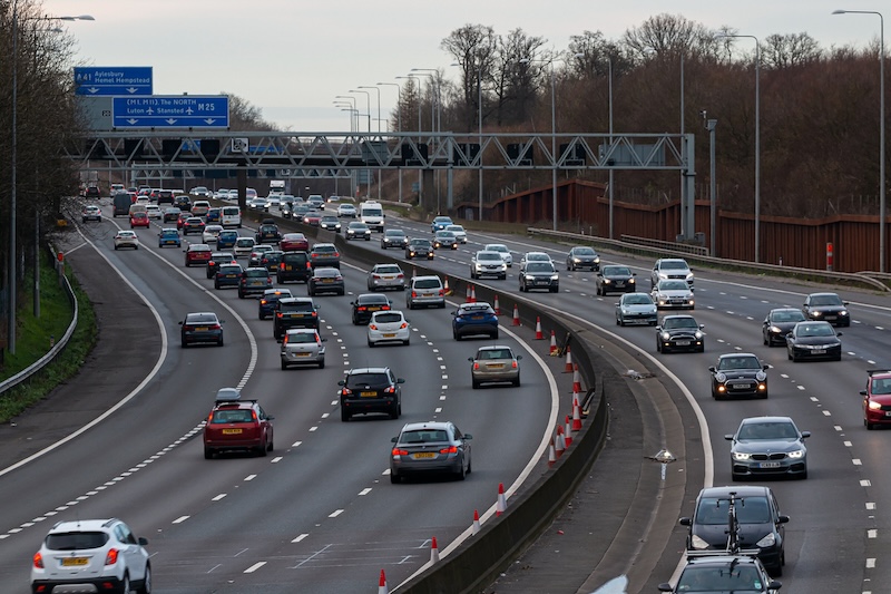 A busy British motorway